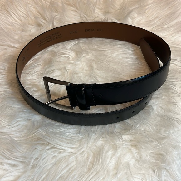 NWT Joseph Abboud genuine leather hand crafted black belt 32/80 - Picture 1 of 7